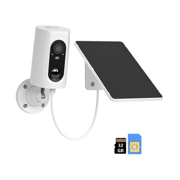 Cámara ANRAN G3M3 4G blanca con panel solar separado