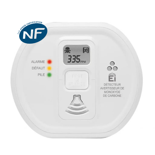 Foto del fabricante del detector de monóxido Ei Electronics Ei208DW con pantalla