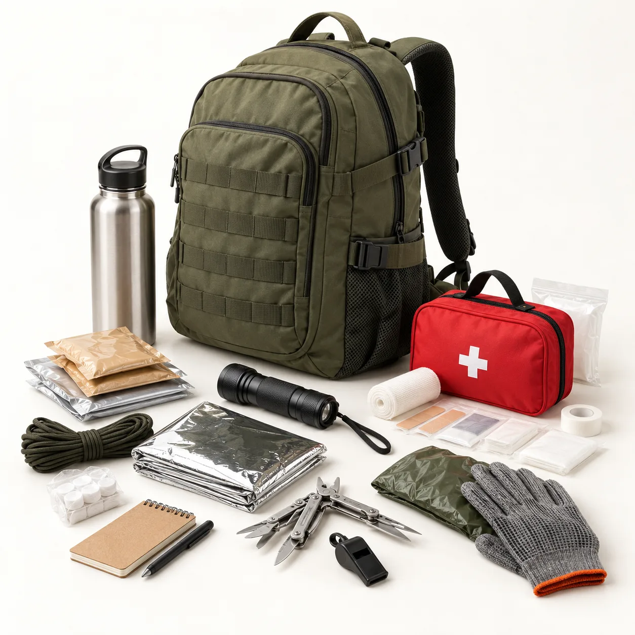 Imagen ilustrativa de Kit de supervivencia para 72 horas con mochila