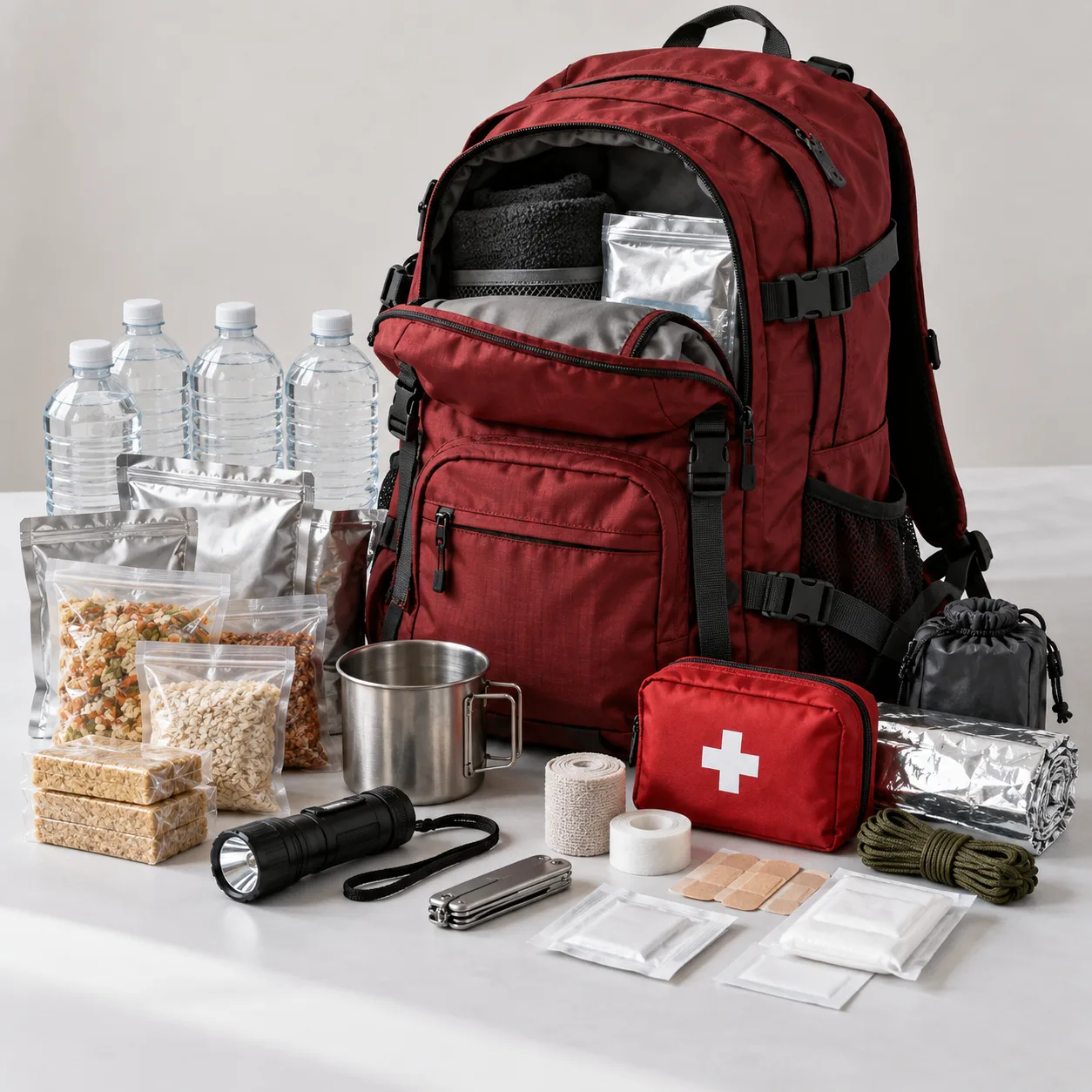 Imagen ilustrativa de Mochila de emergencia Survival72h 72 h con comida liofilizada