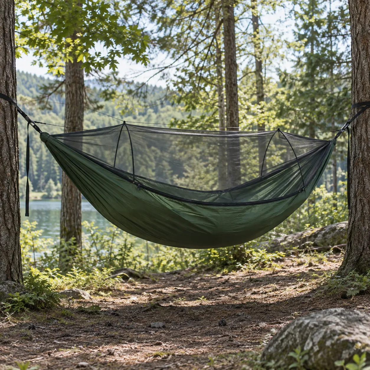 Imagen ilustrativa de NatureFun NFNY/290140LS hamaca de camping con mosquitera