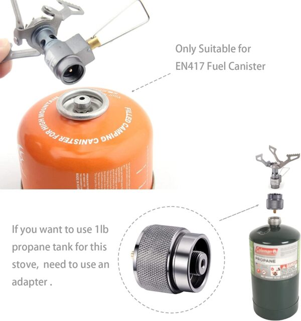 ZGG-F04-g06 Hornillo gas titanio ultraligero 26g — tipo BRS-3000T 2700W