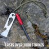ZGG-F06-g04 Kit completo de encendido — yesca, ferrocerio, cerillas y magnesio