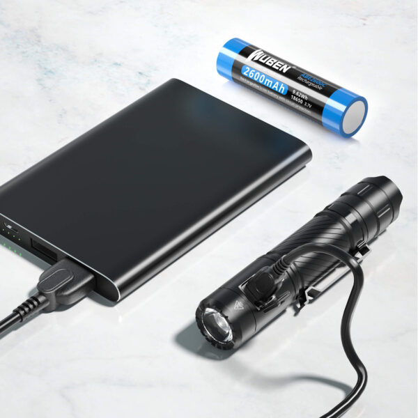 ZGG-I03-g06 Linterna EDC bolsillo 1000 lúmenes USB-C — aluminio aeronáutico