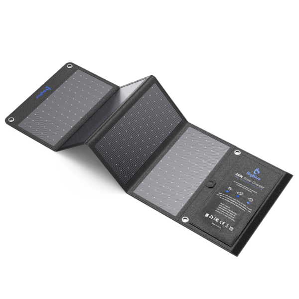 ZGG-I06-g03 Panel solar plegable 28W USB-A + USB-C — eficiencia 23%