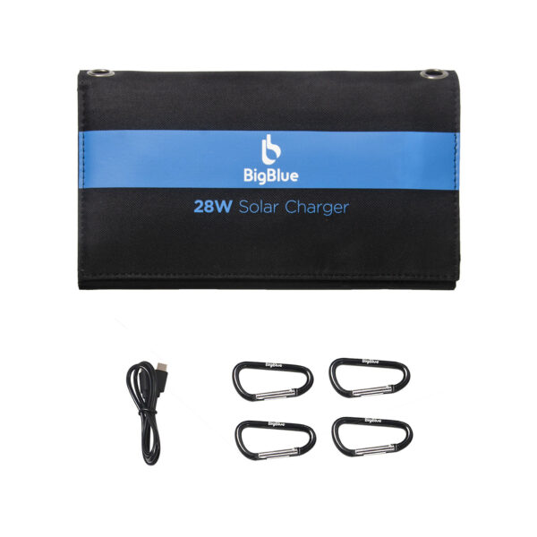ZGG-I06-g04 Panel solar plegable 28W USB-A + USB-C — eficiencia 23%