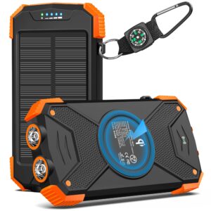 Cargador solar powerbank 10000mAh 10W — linterna integrada IPX5