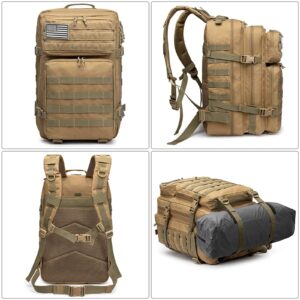 Bug Out Bag 45L MOLLE pre-equipada — kit de evacuación táctica
