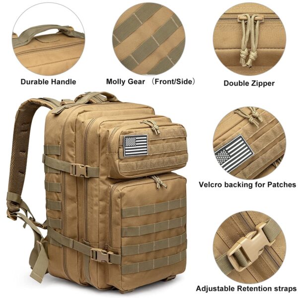 ZGG-K02-g03 Bug Out Bag 45L MOLLE pre-equipada — kit de evacuación táctica
