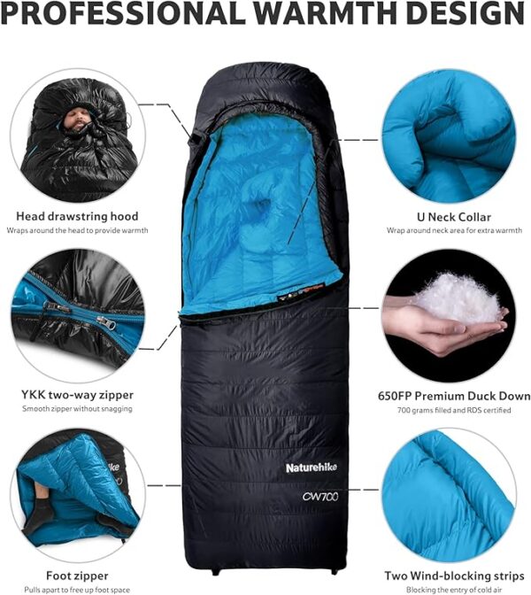 ZGG-R04-g02 Saco de dormir invierno -10°C pluma de pato 90/10 — 1.7kg