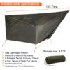 ZGG-R05-g05 Hamaca paracord doble 300kg + tarp 3x3m + cuerdas — set completo