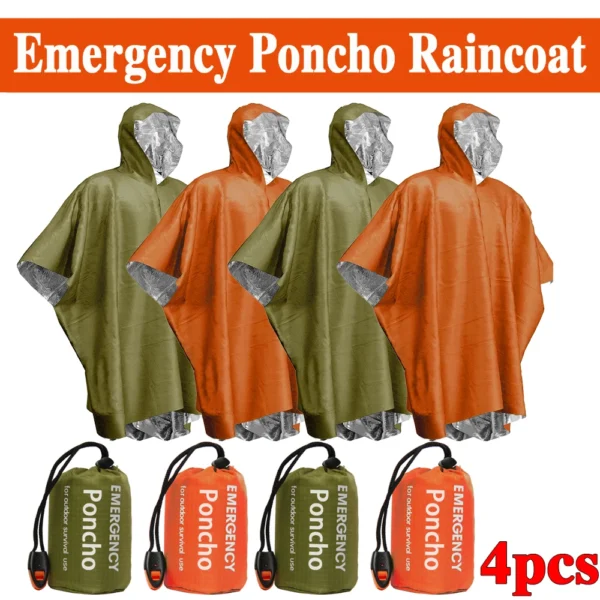 kf-Se1eed5e8a2c5452fbd04c5ed71147fc9W Poncho impermeable termico de emergencia — manta y refugio en uno
