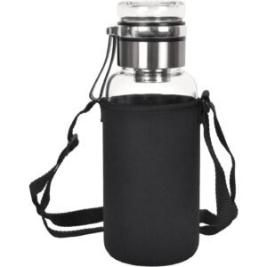 Botella de vidrio borosilicato 1L con funda de neopreno